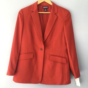 Lands End Red Cashmere Blend Blazer 10
